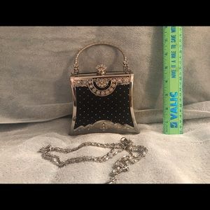 Silver & Black Evening Clutch
